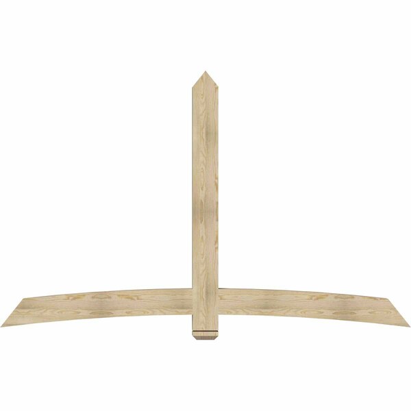 Ekena Millwork Bellingham Rough Sawn Timber Gable Bracket, Douglas Fir, 96"W x 60"H x 4"D x 6"F, 15/12 Pitch GBW096X60X0406BEL00RDF - main